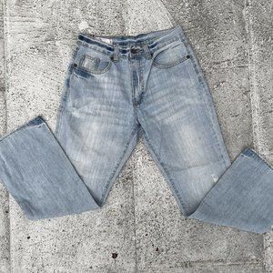 Company 81 Men Jeans Blue Light Washed Denim Cotton Wide Legs Jeans Size 32x 30